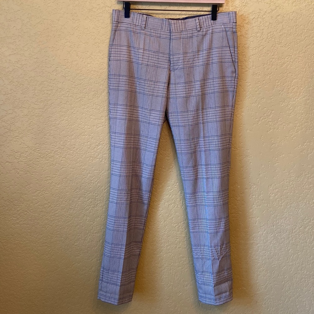 Men Zara dress pants brown plaid